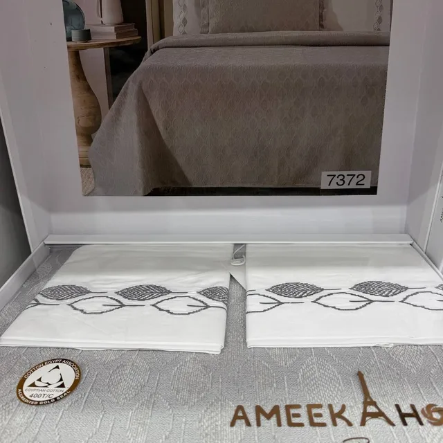 Постель с покрыв. Ameeka H. 7372 Серый